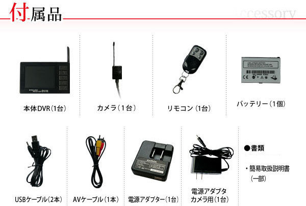 超小型ビデオカメラ ボタン型カモフラージュカメラ＆液晶付きワイヤレス受信機セット（DV01-BT3062）のポイント5